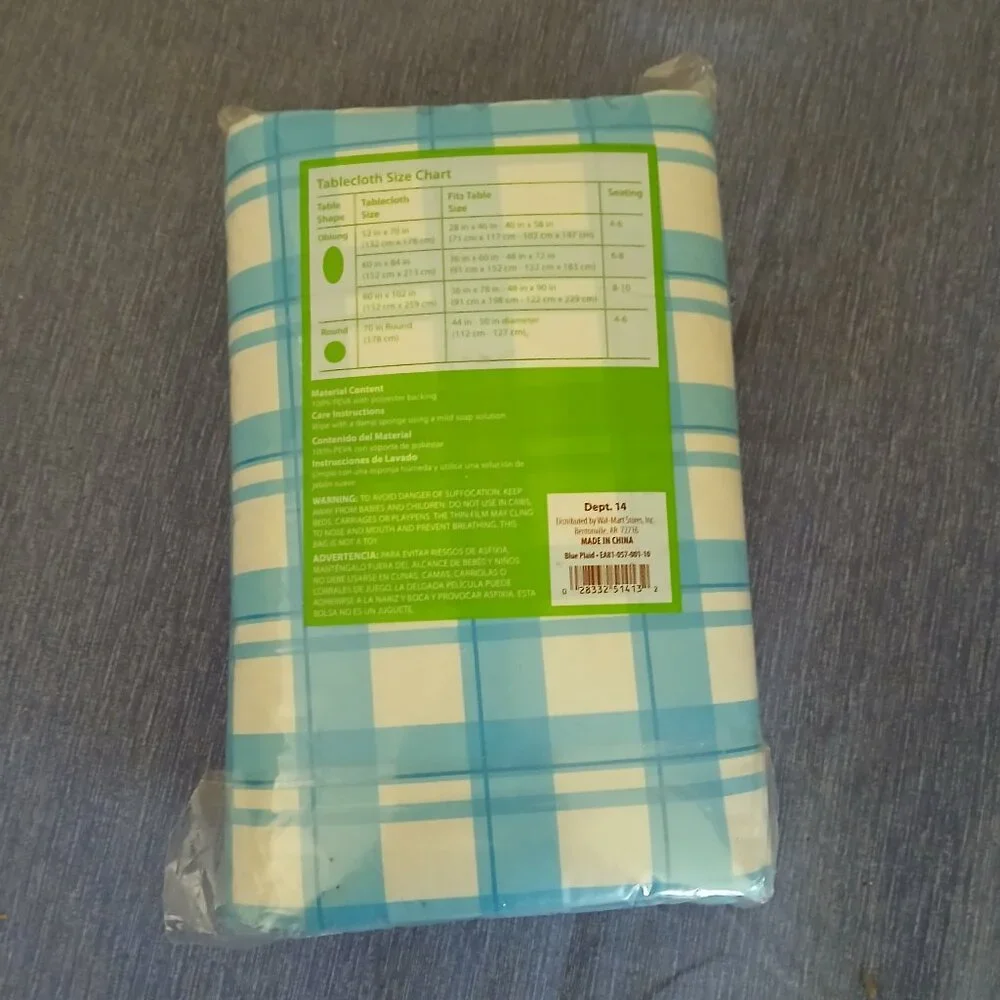 Tablecloth oblong Vinyl square pattern 60